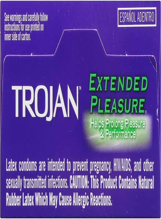Trojan Extended Pleasure Climax Control Lubricated Premium Latex Condoms 12.0 ea. (Quantity of 3) - Image 3